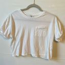 Divided White Cropped T-shirt  Photo 0