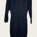 St. John Vintage Long Sleeve Knit Midi Dress Black Size 8 Photo 1