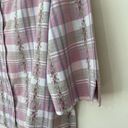 Dress Barn  Button Up Collared Shirt Plaid Floral 3/4 Sleeve ~ Woman Size 14W/16W Photo 3