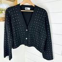 Beach Riot Judith Crystal Sweater Cardigan Size Small Black Photo 5