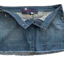 Candie's  Distressed Light Wash Y2K Denim Jean Mini Skirt Size 13 Junior Photo 2