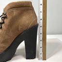 Polo  Ralph Lauren Helene Suede Platform Heeled Ankle Boots Womens 39 B (US 9 B) Photo 11