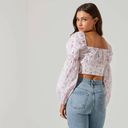 ASTR  THE LABEL- VALO FLORAL EYELET LONG SLEEVE CROP TOP SIZE SMALL!!! Photo 3