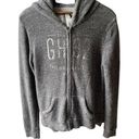 Gilly Hicks  Gray Zip Up Hoodie Women Size Medium Long Sleeve Sweatshirt Photo 0