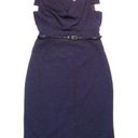 Black Halo NWT  Jackie in Plum Dark Purple Crepe Sheath Dress 8 $375 Photo 0