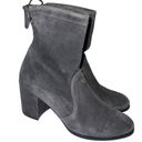 Stuart Weitzman Gray Shorty Suede Ankle Block Heel Booties Photo 1