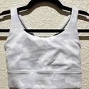 Lululemon  Energy Longline Sports Bra B-C Cup Heritage Camo Grey White Size 4 Photo 5