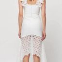 Elliatt  Yuna Mix Media Lace Detail Bandage Midi Dress in Ivory Size Small Photo 10