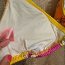 Juicy Couture Vintage Y2K  Pink Orange Yellow Triangle Bikini Swim Top L NWT Photo 5