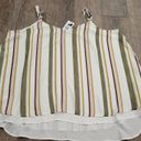 Torrid  NWT Sophie Stripe Chiffon Double Layer Swing Cami 1X Green Tank Shirt Photo 5