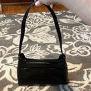 Liz Claiborne  crazy horse black leather shoulder bag. Excellent condition. Photo 1