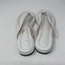 J.Crew  Menorca Thong Sandals Flip Flops 7 White Padded Leather Slip On Casual Photo 4