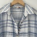 Pilcro and the Letterpress  Tunic Dress Coverup Blue Plaid Gauzy Light SZ Large Photo 9