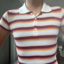 Polo Short Sleeve Striped  Button Up Photo 2