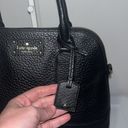 Kate Spade  BAY STREET SMALL RACHELLE Crossbody Satchel BAG Black Pebbled Leather Photo 2