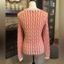 Willow & Clay  Orange & Ivory Knit Sweater - Medium Photo 2