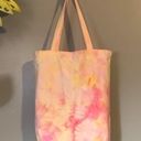 Tie Dye Tote Bag Large Oversized reusable sustainable Shopping pink yellow Photo 4