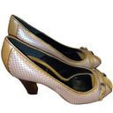 Fendi  Mustard Yellow Patent Leather Perforated Pumps Heels size 38.5 Photo 5