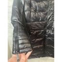 BCBGMAXAZRIA  Black Down & Feather Puffer 3/4 Jacket Photo 5