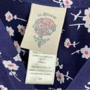 In Bloom Floral Bell Sleeve Tunic Shirt Dress Blue White Small Photo 8