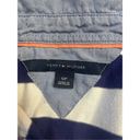 Tommy Hilfiger  Vintage Women's Long Sleeve Blue Stripe Half Buttoned Shirt Size Photo 4