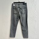 ZARA  tapered leg gray jeans side stripe metal studs size 6 new with tags Photo 3