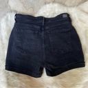 Levi Strauss & CO. Solid Black High Rise Shorts Photo 2