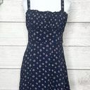 Trixxii Navy Blue Floral Mini Sun Dress Size Medium Photo 0