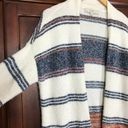 Loft  Ann Taylor Wool Long Striped Cardigan Sweatercoat Size Small Photo 4