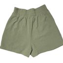 Abound 3/20 NWOT  high waist poly belted shorts army green size small Photo 2