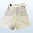 ZARA NWT  Basic White High-Rise Wide Shorts, Size XS Photo 0