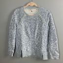 Rebecca Taylor  Moto Sweatshirt Medium off white and navy heather cotton Photo 2