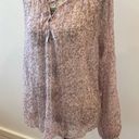 L'Agence  Semi Sheer Pink Bohemian brown leopard print Blouse XS New Photo 1