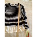 Cathy Daniels  Size XL Women’s Mock Layer Blue White Stripe Top Poly Blend NWT ￼￼ Photo 4