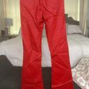Edikted Red Leather Pants Photo 1