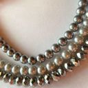 Krass&co The Roman  tri strand grey beaded necklace Photo 1