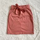 Hugo Boss  Utility Pocket Paperbag High Waist Belted Mini Skirt Size S Peach Photo 0