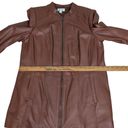 Denim & Co  brown leather full zip jacket Large Photo 9