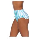 No Bo NWT Bikini swim bottoms light blue white stripes size X-Large 15/17 ruffles  Photo 4