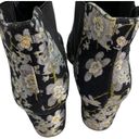 Anne Klein  Akgorgia Floral Embroidered Ankle Booties Black Silver 9 Photo 5