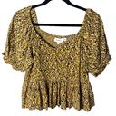 Bohme  Women’s Size Large Animal Print Cropped Blouse Photo 0