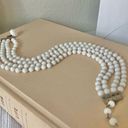 American Vintage Vintage “Fatima” Four Strand White Necklace Classic Style Neutral Bridal Choker Photo 3