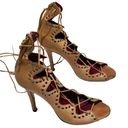 Isabel Marant  Lelie Ghillies Leather Lace-Up Sandals in Taupe size 39 US 8 Photo 1