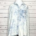 Velvet Heart  Acid Wash Tencel Chambray Denim Button Up Shirt Women’s Size Large Photo 10