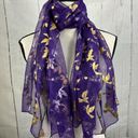 Dove I love Jesus Purple Gold  Scarf Sheer Photo 0