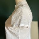 August Silk Y2K White Cotton Crochet Coquette Button Down Short Sleeve Top Photo 6