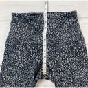 Onzie  Black Grey Leopard Pull On High Waist Activewear Biker Shorts Size XS Photo 6