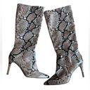 Steve Madden  Kinga Snake Print Pointed Toe Knee High Heeled Boots - Size 9.5 Photo 2