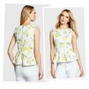 Kate Spade  Thalia Peplum Bow Top Lemons 4 Spring Shirt Photo 2