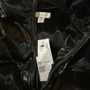 Topshop  Sheen Puffer Jacker with Removable Sleeves - Shiny Black Photo 5